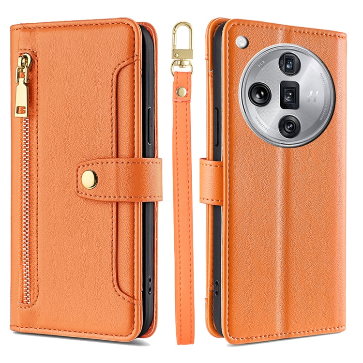 Sheep Texture Cross-body Zipper Wallet Leather Phone Case, For OPPO Reno11 F 5G, For OPPO Find X7 5G, For OPPO Find X7 Ultra 5G, For OPPO A38 4G / A18 4G