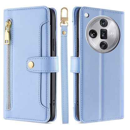 Sheep Texture Cross-body Zipper Wallet Leather Phone Case, For OPPO Reno11 F 5G, For OPPO Find X7 5G, For OPPO Find X7 Ultra 5G, For OPPO A38 4G / A18 4G