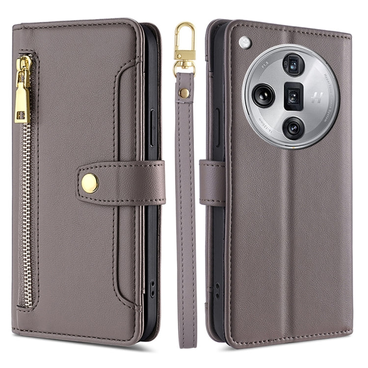 Sheep Texture Cross-body Zipper Wallet Leather Phone Case, For OPPO Reno11 F 5G, For OPPO Find X7 5G, For OPPO Find X7 Ultra 5G, For OPPO A38 4G / A18 4G