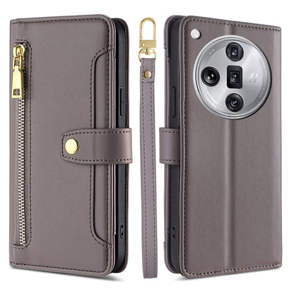 Sheep Texture Cross-body Zipper Wallet Leather Phone Case, For OPPO Reno11 F 5G, For OPPO Find X7 5G, For OPPO Find X7 Ultra 5G, For OPPO A38 4G / A18 4G