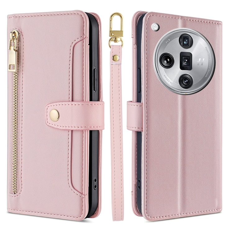 Sheep Texture Cross-body Zipper Wallet Leather Phone Case, For OPPO Reno11 F 5G, For OPPO Find X7 5G, For OPPO Find X7 Ultra 5G, For OPPO A38 4G / A18 4G