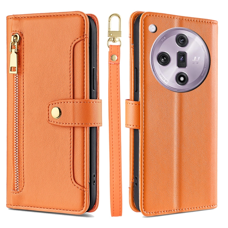 Sheep Texture Cross-body Zipper Wallet Leather Phone Case, For OPPO Reno11 F 5G, For OPPO Find X7 5G, For OPPO Find X7 Ultra 5G, For OPPO A38 4G / A18 4G