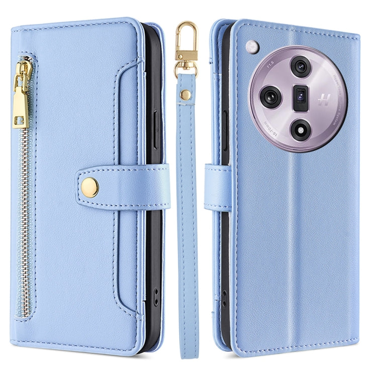 Sheep Texture Cross-body Zipper Wallet Leather Phone Case, For OPPO Reno11 F 5G, For OPPO Find X7 5G, For OPPO Find X7 Ultra 5G, For OPPO A38 4G / A18 4G