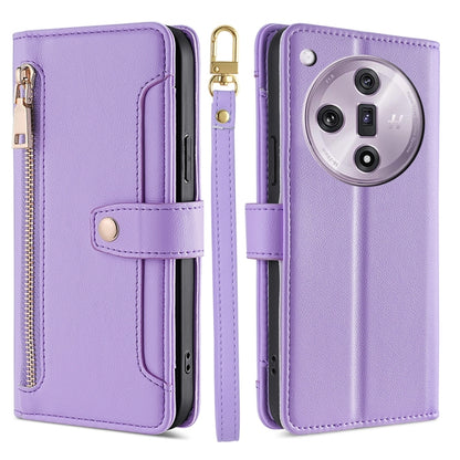 Sheep Texture Cross-body Zipper Wallet Leather Phone Case, For OPPO Reno11 F 5G, For OPPO Find X7 5G, For OPPO Find X7 Ultra 5G, For OPPO A38 4G / A18 4G
