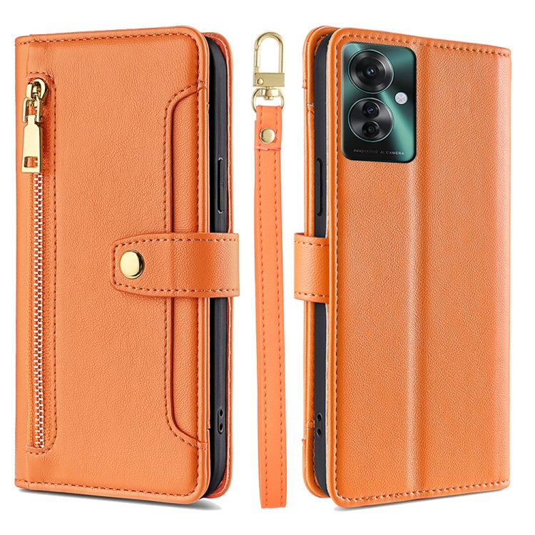 Sheep Texture Cross-body Zipper Wallet Leather Phone Case, For OPPO Reno11 F 5G, For OPPO Find X7 5G, For OPPO Find X7 Ultra 5G, For OPPO A38 4G / A18 4G