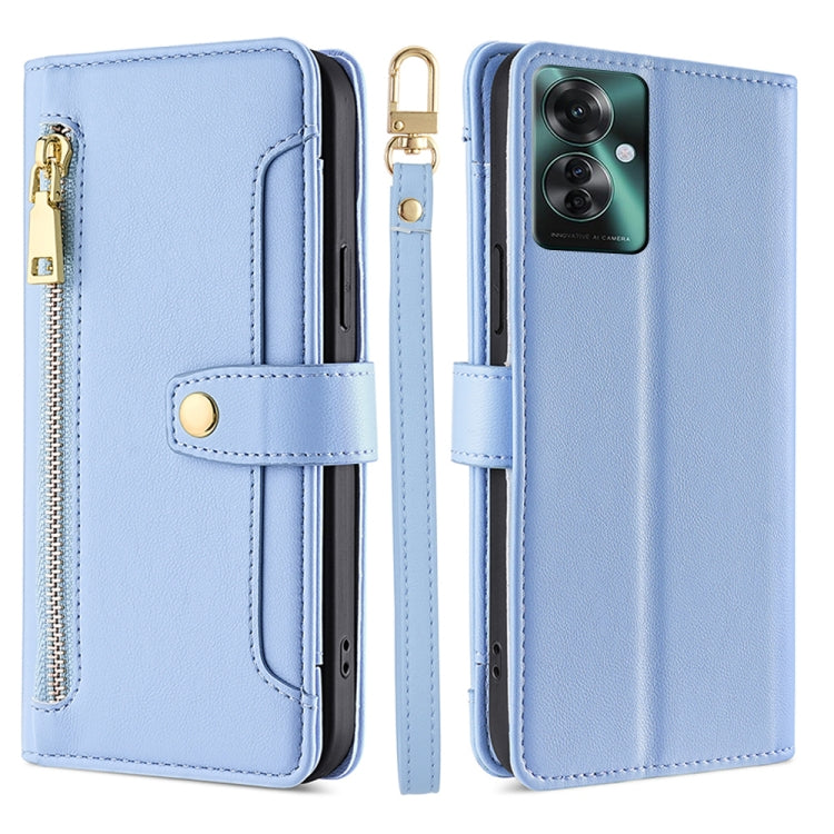 Sheep Texture Cross-body Zipper Wallet Leather Phone Case, For OPPO Reno11 F 5G, For OPPO Find X7 5G, For OPPO Find X7 Ultra 5G, For OPPO A38 4G / A18 4G