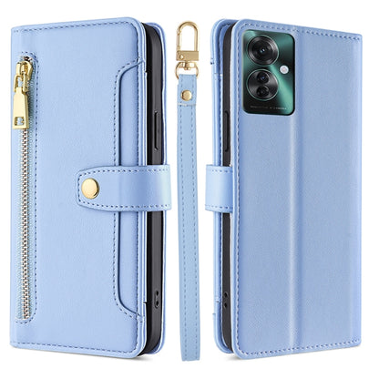 Sheep Texture Cross-body Zipper Wallet Leather Phone Case, For OPPO Reno11 F 5G, For OPPO Find X7 5G, For OPPO Find X7 Ultra 5G, For OPPO A38 4G / A18 4G
