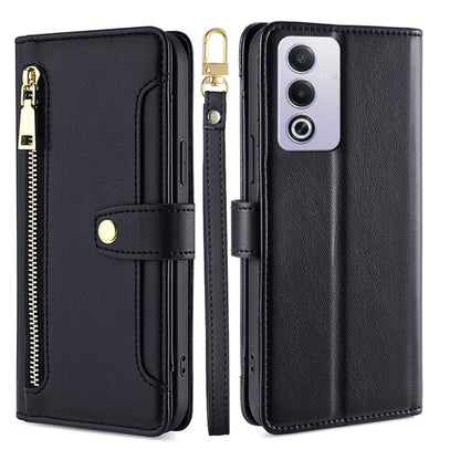 Sheep Texture Cross-body Zipper Wallet Leather Phone Case, For OPPO Reno12 F 5G, For OPPO A3 Pro 5G India, For OPPO Reno12 5G Global, For OPPO A60 4G Global