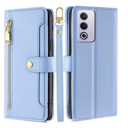 Sheep Texture Cross-body Zipper Wallet Leather Phone Case, For OPPO Reno12 F 5G, For OPPO A3 Pro 5G India, For OPPO Reno12 5G Global, For OPPO A60 4G Global