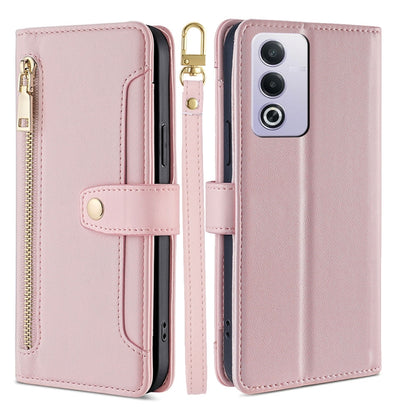 Sheep Texture Cross-body Zipper Wallet Leather Phone Case, For OPPO Reno12 F 5G, For OPPO A3 Pro 5G India, For OPPO Reno12 5G Global, For OPPO A60 4G Global