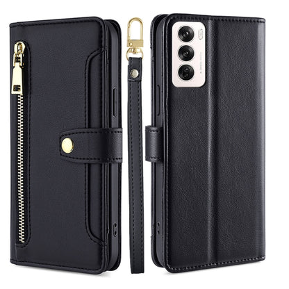 Sheep Texture Cross-body Zipper Wallet Leather Phone Case, For OPPO Reno12 F 5G, For OPPO A3 Pro 5G India, For OPPO Reno12 5G Global, For OPPO A60 4G Global