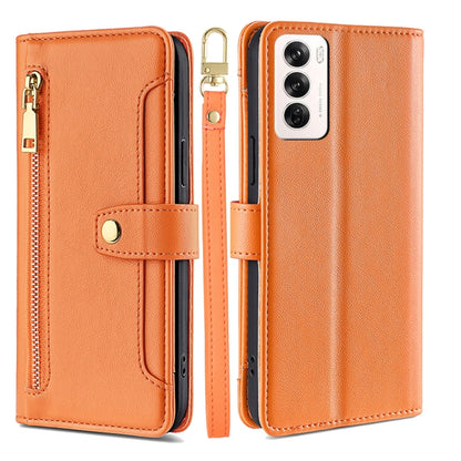 Sheep Texture Cross-body Zipper Wallet Leather Phone Case, For OPPO Reno12 F 5G, For OPPO A3 Pro 5G India, For OPPO Reno12 5G Global, For OPPO A60 4G Global