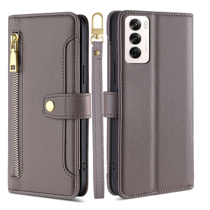 Sheep Texture Cross-body Zipper Wallet Leather Phone Case, For OPPO Reno12 F 5G, For OPPO A3 Pro 5G India, For OPPO Reno12 5G Global, For OPPO A60 4G Global
