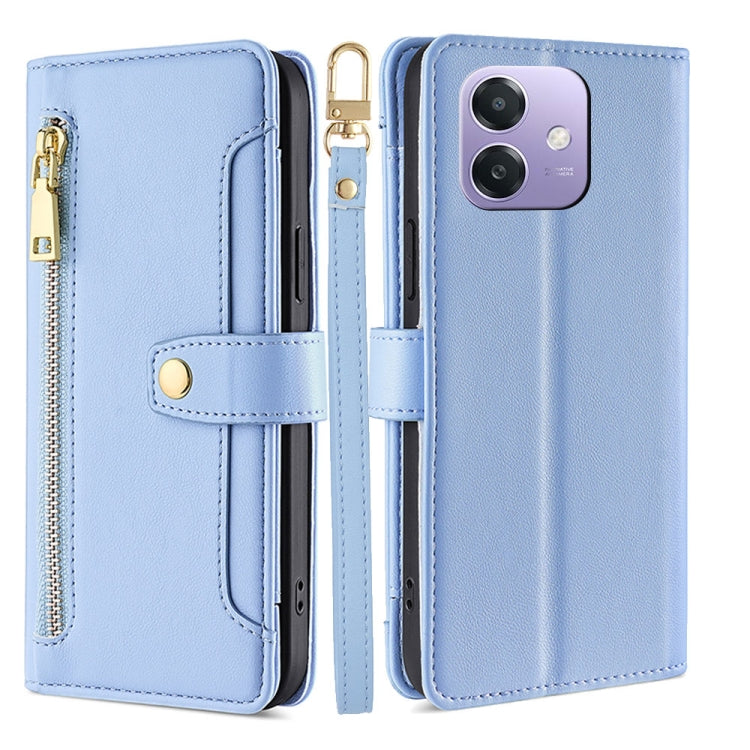 Sheep Texture Cross-body Zipper Wallet Leather Phone Case, For OPPO Find X8s 5G, For OPPO Find X8 Ultra 5G, For OPPO Reno13 F 5G / 4G, For OPPO A3 5G India