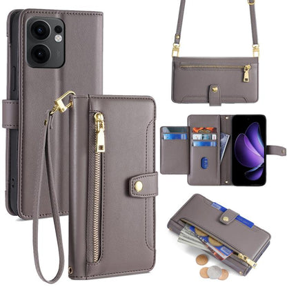 Sheep Texture Cross-body Zipper Wallet Leather Phone Case, For OPPO Find X8s 5G, For OPPO Find X8 Ultra 5G, For OPPO Reno13 F 5G / 4G, For OPPO A3 5G India