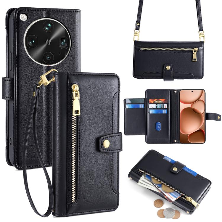 Sheep Texture Cross-body Zipper Wallet Leather Phone Case, For OPPO Find X8s 5G, For OPPO Find X8 Ultra 5G, For OPPO Reno13 F 5G / 4G, For OPPO A3 5G India