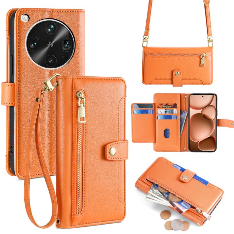 Sheep Texture Cross-body Zipper Wallet Leather Phone Case, For OPPO Find X8s 5G, For OPPO Find X8 Ultra 5G, For OPPO Reno13 F 5G / 4G, For OPPO A3 5G India