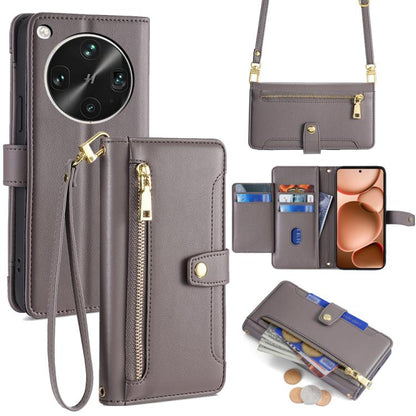 Sheep Texture Cross-body Zipper Wallet Leather Phone Case, For OPPO Find X8s 5G, For OPPO Find X8 Ultra 5G, For OPPO Reno13 F 5G / 4G, For OPPO A3 5G India