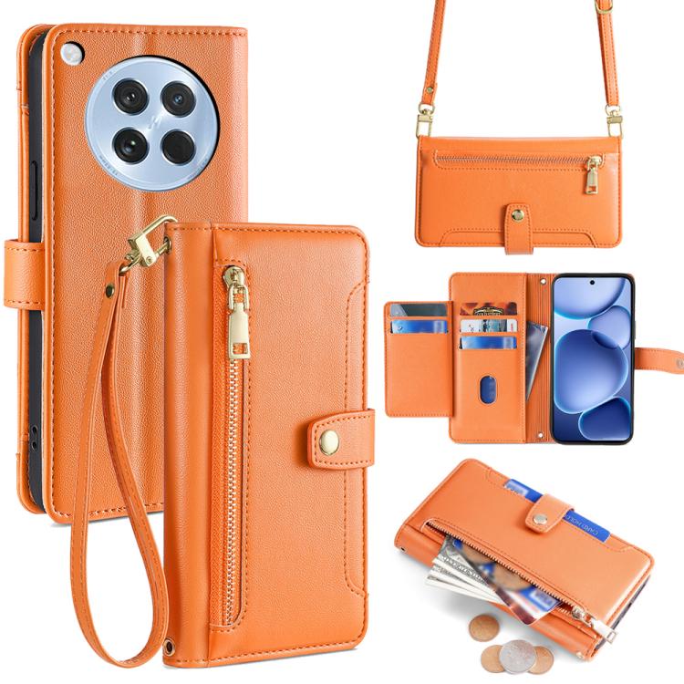 Sheep Texture Cross-body Zipper Wallet Leather Phone Case, For OPPO Find X8s 5G, For OPPO Find X8 Ultra 5G, For OPPO Reno13 F 5G / 4G, For OPPO A3 5G India