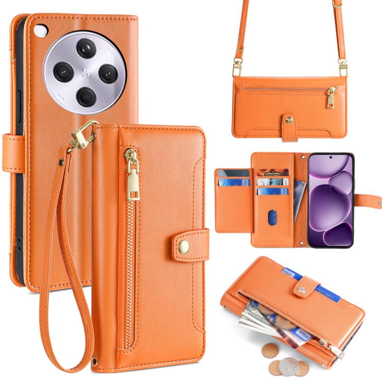 Sheep Texture Cross-body Zipper Wallet Leather Phone Case, For OPPO A5 5G 2025 Global, For OPPO Reno14 Pro 5G, For OPPO Reno14 5G, For OPPO Find X8s+ 5G