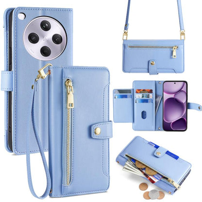 Sheep Texture Cross-body Zipper Wallet Leather Phone Case, For OPPO A5 5G 2025 Global, For OPPO Reno14 Pro 5G, For OPPO Reno14 5G, For OPPO Find X8s+ 5G