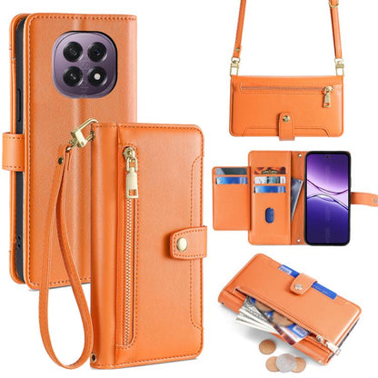 Sheep Texture Cross-body Zipper Wallet Leather Phone Case, For OPPO A5 5G 2025 Global, For OPPO Reno14 Pro 5G, For OPPO Reno14 5G, For OPPO Find X8s+ 5G