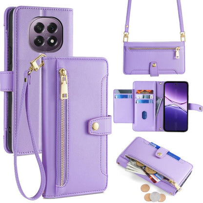 Sheep Texture Cross-body Zipper Wallet Leather Phone Case, For OPPO A5 5G 2025 Global, For OPPO Reno14 Pro 5G, For OPPO Reno14 5G, For OPPO Find X8s+ 5G