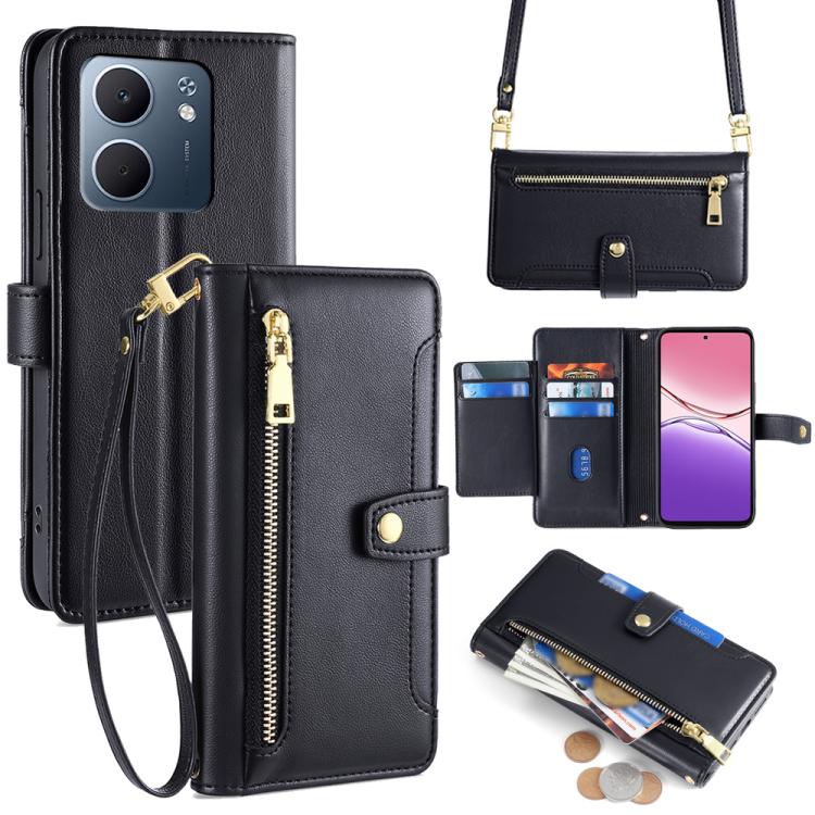 Sheep Texture Cross-body Zipper Wallet Leather Phone Case, For OPPO Find X9 Pro 5G, For OPPO K13 Turbo Pro 5G, For OPPO Reno14 F 5G, For OPPO A5x 5G Global
