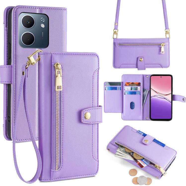 Sheep Texture Cross-body Zipper Wallet Leather Phone Case, For OPPO Find X9 Pro 5G, For OPPO K13 Turbo Pro 5G, For OPPO Reno14 F 5G, For OPPO A5x 5G Global