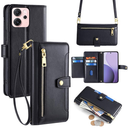 Sheep Texture Cross-body Zipper Wallet Leather Phone Case, For OPPO Find X9 Pro 5G, For OPPO K13 Turbo Pro 5G, For OPPO Reno14 F 5G, For OPPO A5x 5G Global