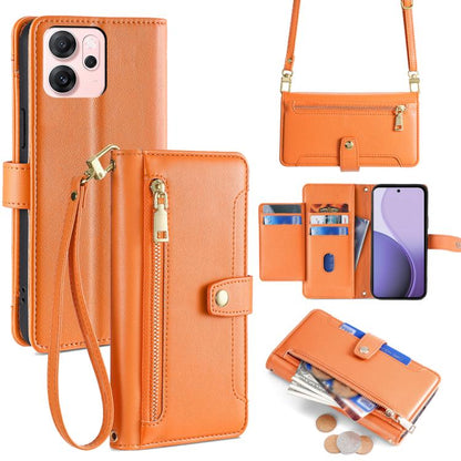 Sheep Texture Cross-body Zipper Wallet Leather Phone Case, For OPPO Find X9 Pro 5G, For OPPO K13 Turbo Pro 5G, For OPPO Reno14 F 5G, For OPPO A5x 5G Global