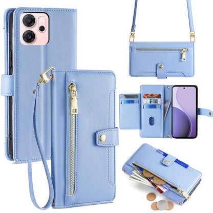 Sheep Texture Cross-body Zipper Wallet Leather Phone Case, For OPPO Find X9 Pro 5G, For OPPO K13 Turbo Pro 5G, For OPPO Reno14 F 5G, For OPPO A5x 5G Global