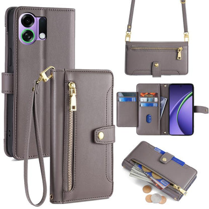 Sheep Texture Cross-body Zipper Wallet Leather Phone Case, For OPPO Find X9 Pro 5G, For OPPO K13 Turbo Pro 5G, For OPPO Reno14 F 5G, For OPPO A5x 5G Global