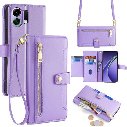 Sheep Texture Cross-body Zipper Wallet Leather Phone Case, For OPPO Find X9 Pro 5G, For OPPO K13 Turbo Pro 5G, For OPPO Reno14 F 5G, For OPPO A5x 5G Global