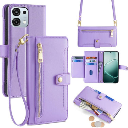 Sheep Texture Cross-body Zipper Wallet Leather Phone Case, For OPPO A6x 4G Global, For OPPO Reno15 5G Global, For OPPO Find X9 5G, For OPPO F31 5G