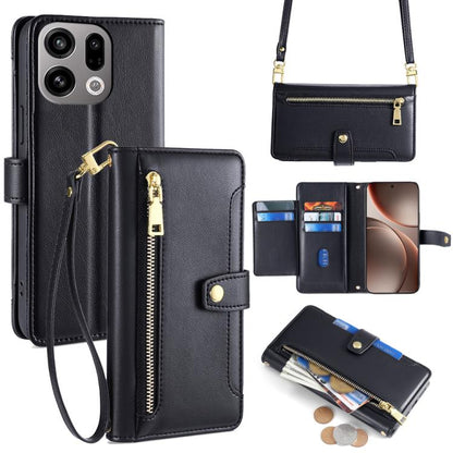 Sheep Texture Cross-body Zipper Wallet Leather Phone Case, For OPPO A6x 4G Global, For OPPO Reno15 5G Global, For OPPO Find X9 5G, For OPPO F31 5G