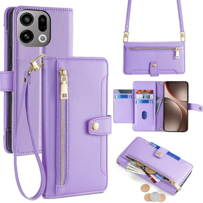 Sheep Texture Cross-body Zipper Wallet Leather Phone Case, For OPPO A6x 4G Global, For OPPO Reno15 5G Global, For OPPO Find X9 5G, For OPPO F31 5G