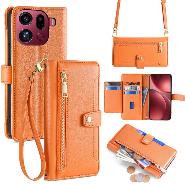 Sheep Texture Cross-body Zipper Wallet Leather Phone Case, For OPPO Find X9 Pro 5G, For OPPO K13 Turbo Pro 5G, For OPPO Reno14 F 5G, For OPPO A5x 5G Global