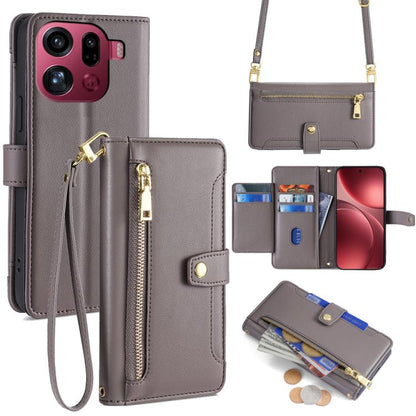 Sheep Texture Cross-body Zipper Wallet Leather Phone Case, For OPPO Find X9 Pro 5G, For OPPO K13 Turbo Pro 5G, For OPPO Reno14 F 5G, For OPPO A5x 5G Global