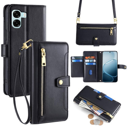 Sheep Texture Cross-body Zipper Wallet Leather Phone Case, For OPPO A6x 4G Global, For OPPO Reno15 5G Global, For OPPO Find X9 5G, For OPPO F31 5G