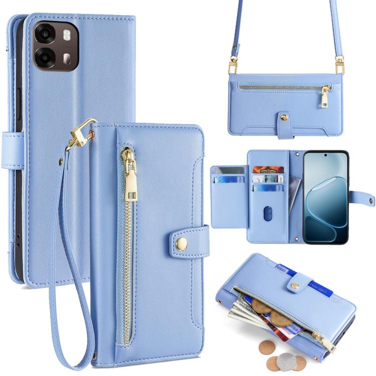 Sheep Texture Cross-body Zipper Wallet Leather Phone Case, For OPPO Find X9s Pro 5G, For OPPO Find X9 Ultra 5G, For OPPO A6s 4G, For OPPO Reno15 F 5G