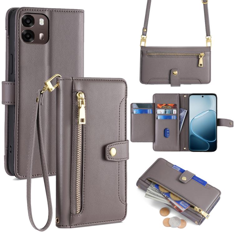Sheep Texture Cross-body Zipper Wallet Leather Phone Case, For OPPO Find X9s Pro 5G, For OPPO Find X9 Ultra 5G, For OPPO A6s 4G, For OPPO Reno15 F 5G