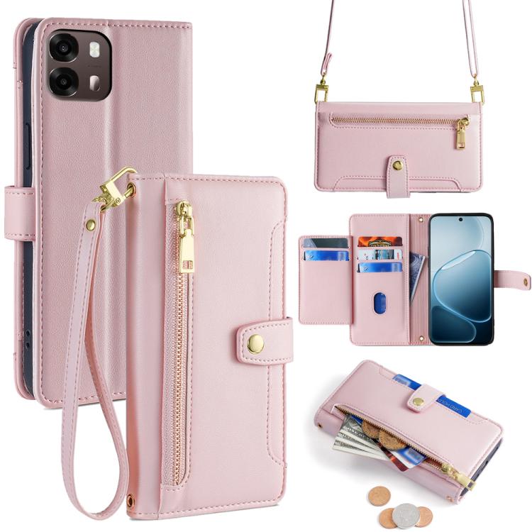 Sheep Texture Cross-body Zipper Wallet Leather Phone Case, For OPPO Find X9s Pro 5G, For OPPO Find X9 Ultra 5G, For OPPO A6s 4G, For OPPO Reno15 F 5G