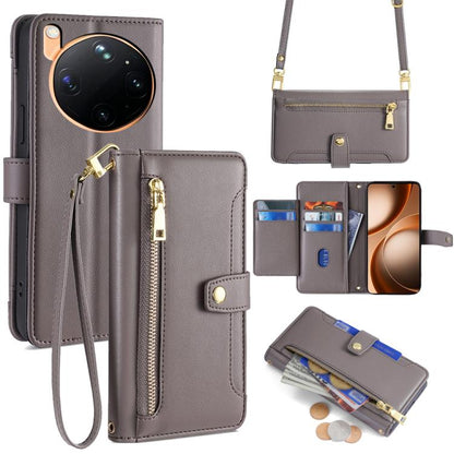 Sheep Texture Cross-body Zipper Wallet Leather Phone Case, For OPPO Find X9s Pro 5G, For OPPO Find X9 Ultra 5G, For OPPO A6s 4G, For OPPO Reno15 F 5G