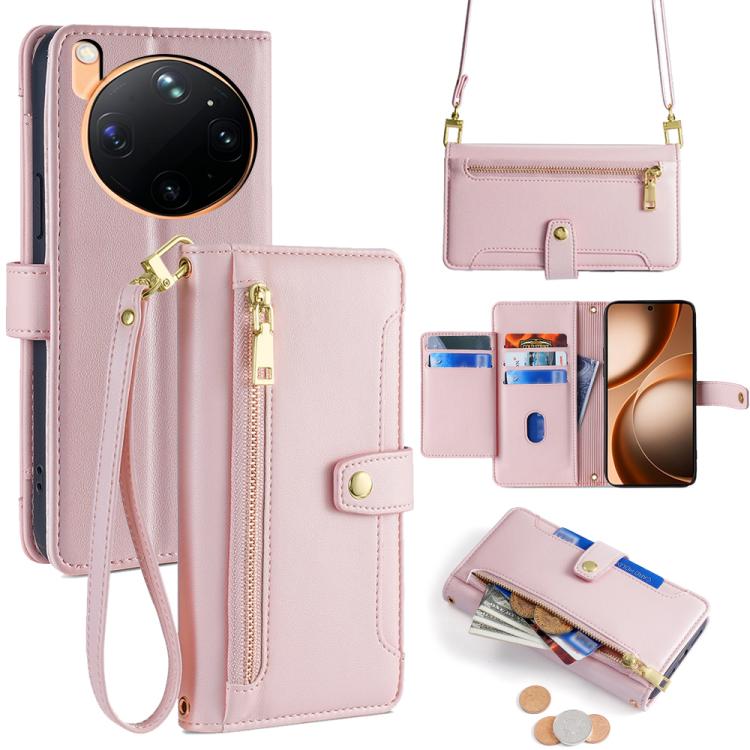 Sheep Texture Cross-body Zipper Wallet Leather Phone Case, For OPPO Find X9s Pro 5G, For OPPO Find X9 Ultra 5G, For OPPO A6s 4G, For OPPO Reno15 F 5G