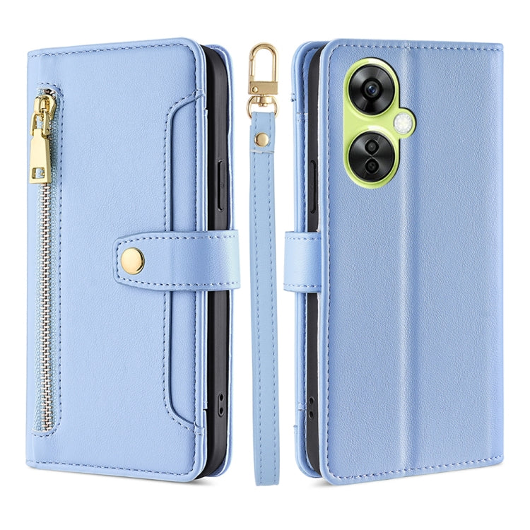 Sheep Texture Cross-body Zipper Wallet Leather Phone Case, For OnePlus Nord CE3 5G, For OnePlus Nord CE 3 Lite 5G