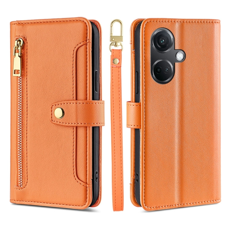 Sheep Texture Cross-body Zipper Wallet Leather Phone Case, For OnePlus Nord CE3 5G, For OnePlus Nord CE 3 Lite 5G