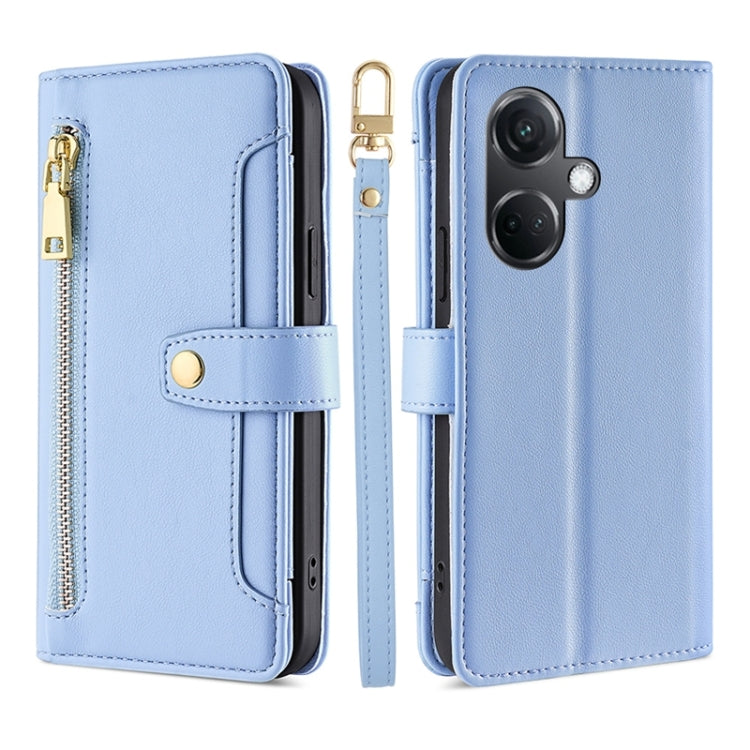 Sheep Texture Cross-body Zipper Wallet Leather Phone Case, For OnePlus Nord CE3 5G, For OnePlus Nord CE 3 Lite 5G