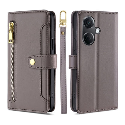 Sheep Texture Cross-body Zipper Wallet Leather Phone Case, For OnePlus Nord CE3 5G, For OnePlus Nord CE 3 Lite 5G