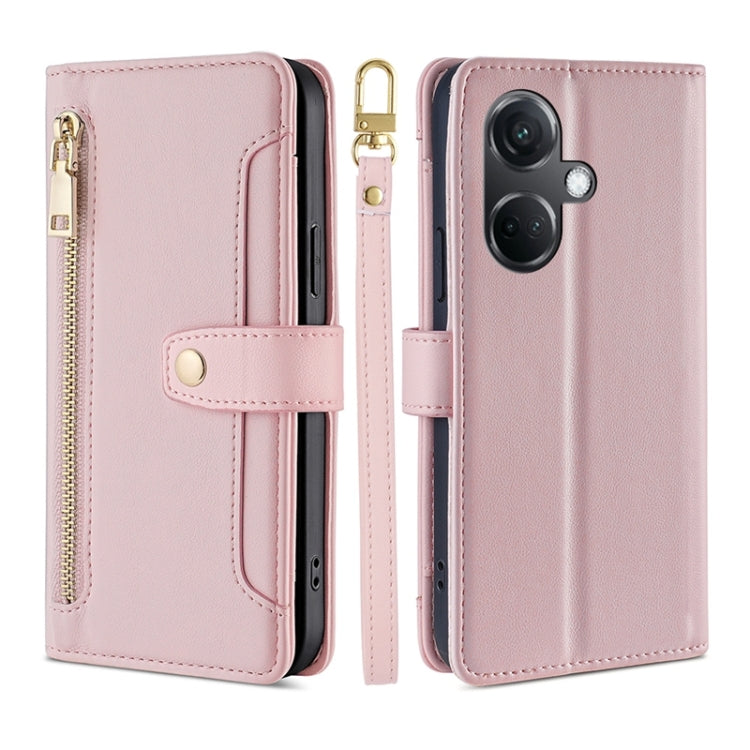 Sheep Texture Cross-body Zipper Wallet Leather Phone Case, For OnePlus Nord CE3 5G, For OnePlus Nord CE 3 Lite 5G